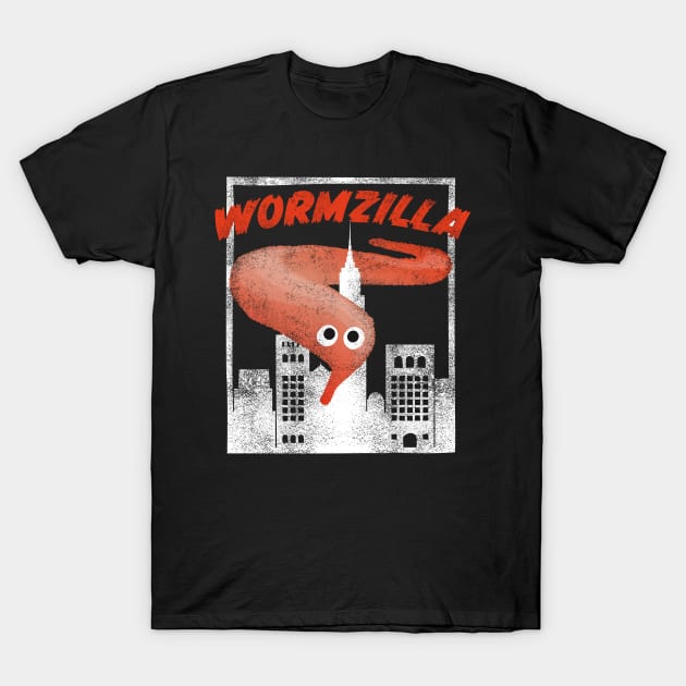 Orange Worm On A String Meme Wormzilla Retro Japanese Style T-Shirt by YourGoods